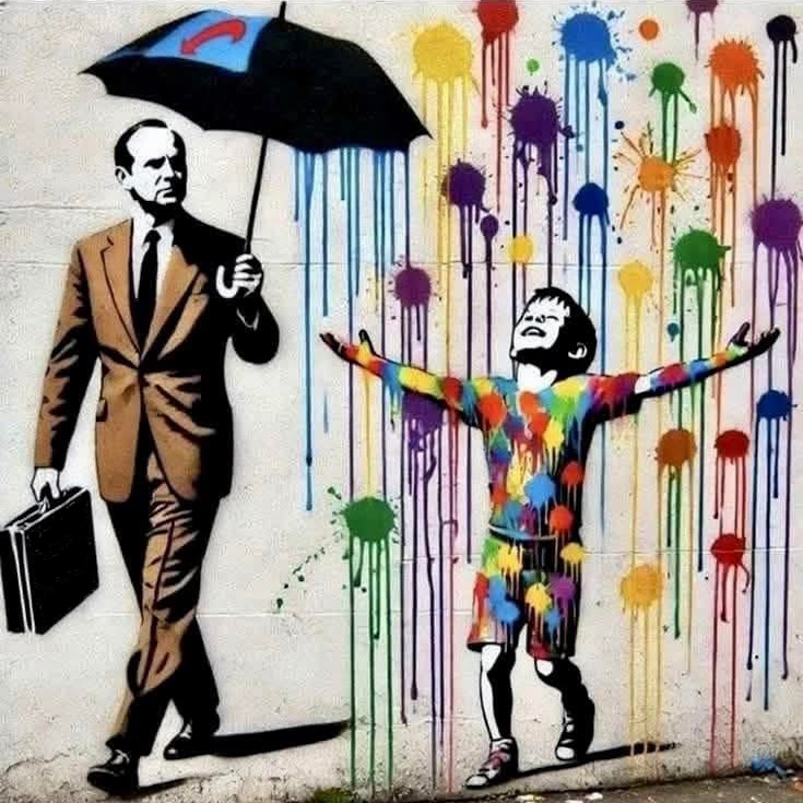 Banksy Aren't rainy days the best