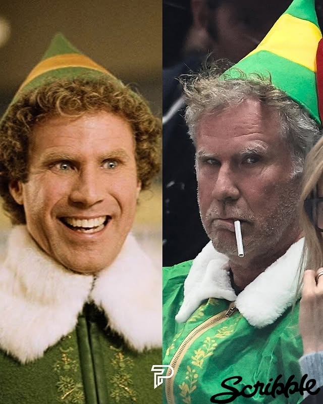 Will Ferrell attended the Los Angeles Kings’ game against the Philadelphia Flyers dressed as Buddy the Elf, his iconic character from the 2003 holiday film “Elf.”Ferrell, a well-known Kings fan, was spotted in the front row wearing the full Buddy costume, complete with a faux cigarette, adding a humorous touch to the festive season.  🤣